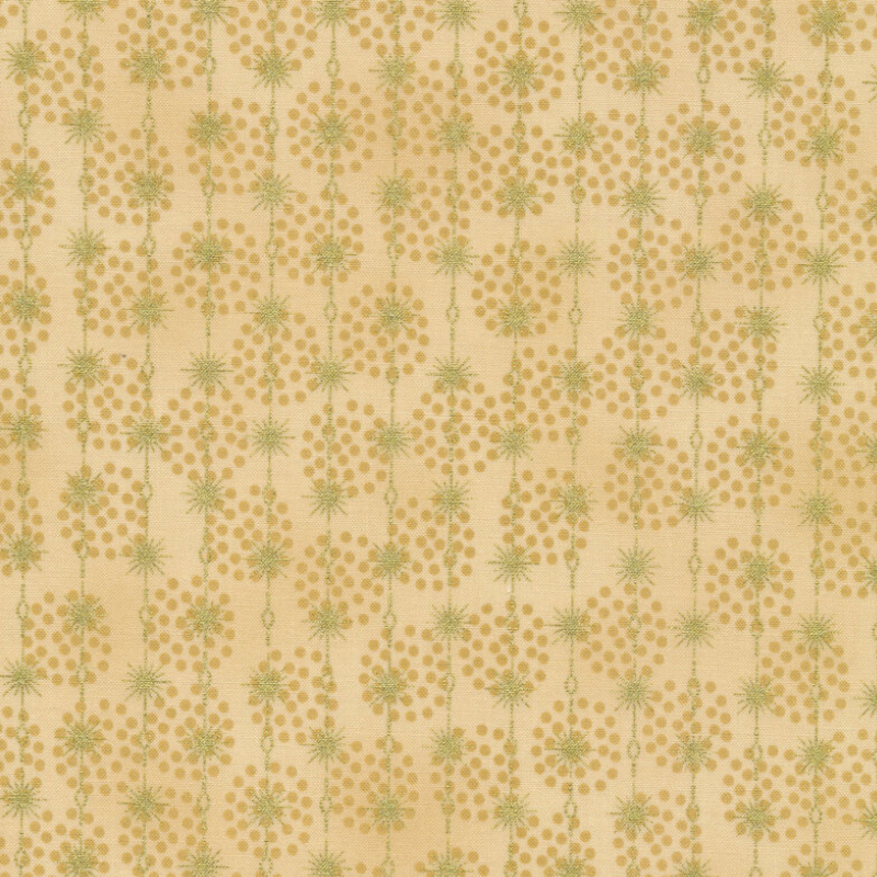 0T Stof frosty snowflakes étoile doré fond beige 4590- 211